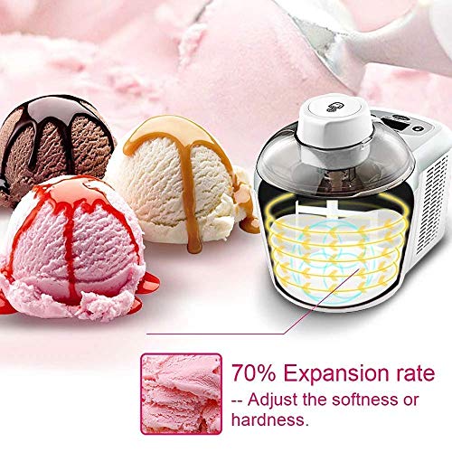 LLSS Heim-Eismaschine, 600 ml Heimautomatische Soft-Hart-Eiscreme-Obst-Eismaschine Büros – Bild 7