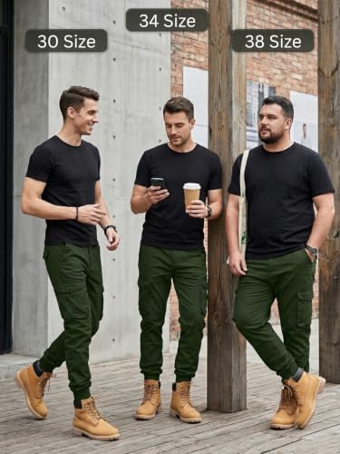 Image of Leriya Fashion Men's Cargo Pants | 6 Pocket Cotton Cargo Joggers for Men | Loose Fit Stylish Pant with Pockets | Casual Baggy Trousers & Streetwear Lower