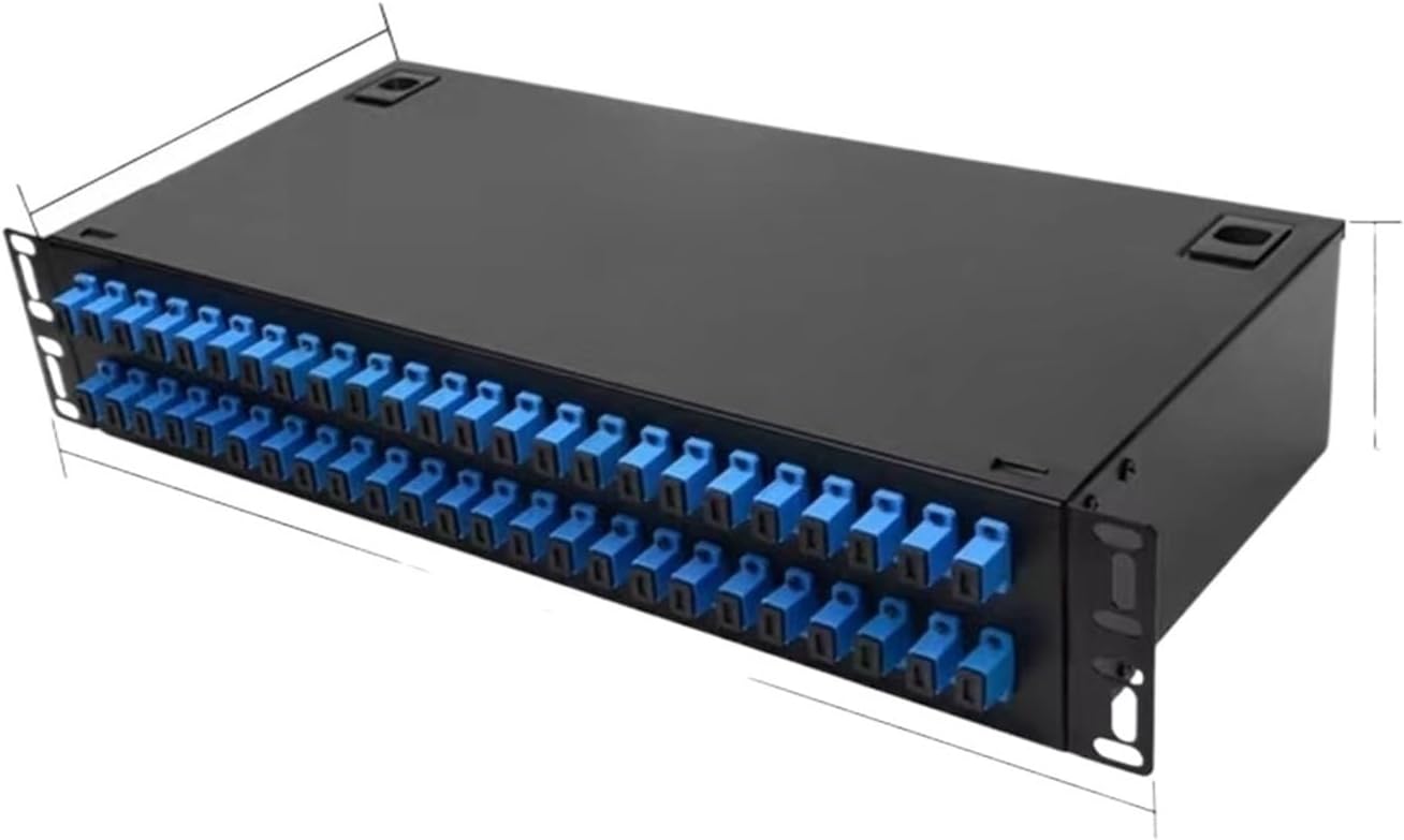 48 Port Junction Box SC Full Configuration 48 Core Fiber Optic Distribution Frame Panel Square Head with Pigtail Flange