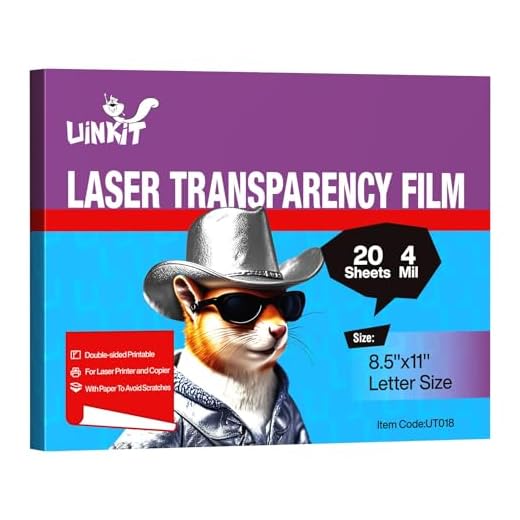 Uinkit 20 Sheets Laser Transparency Film 8.5x11 Color Transparent Paper OHP Clear Overhead Projector Film 8.5x11" for Laser Jet Printer Copier Copy Copies Photo Transparent Film A4 Letter Size (20)
