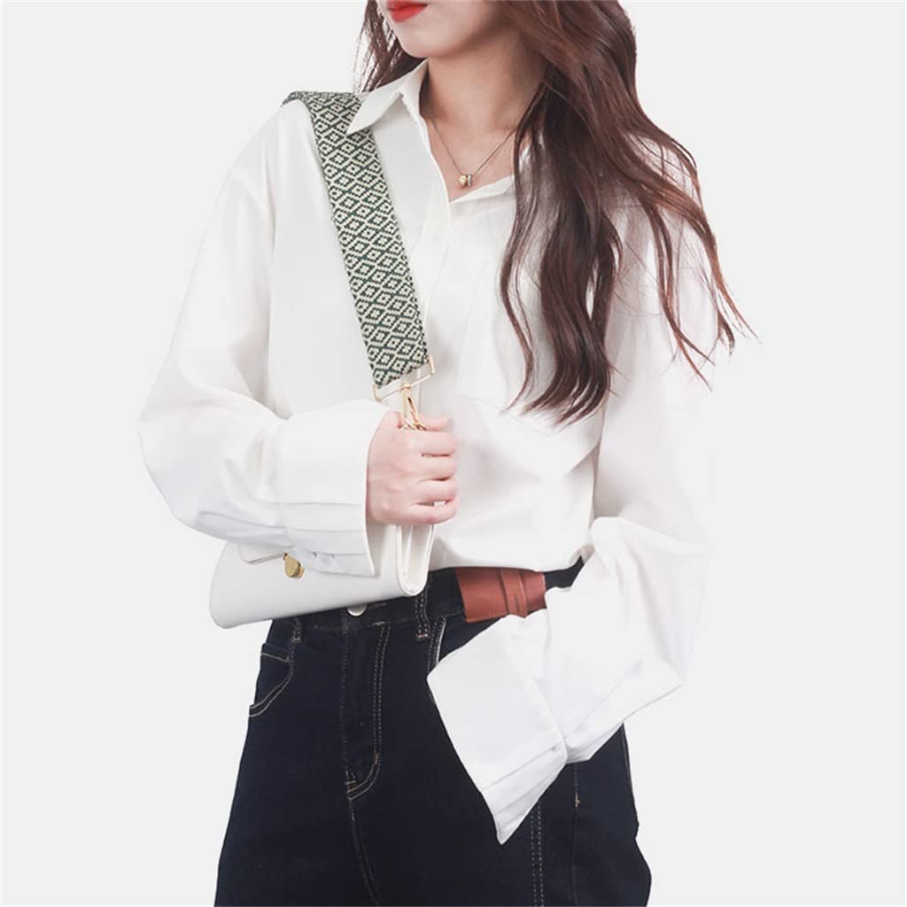 Ersatz-Geldbörsenriemen, bestickter breiter Schultergurt, Canvas-Crossbody-Taschen-Zubehör, verstellbares gedrucktes Design für bequemes Tragen