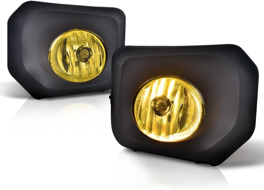 G-PLUS Lens Driving Fog Lights Bumper Lamp Bezel Kit Compatible with Toyota Tacoma 2016-2021 812200W040, TO2592124, 812100W050, TO2593124 neblineros para autos delantero faros antiniebla
