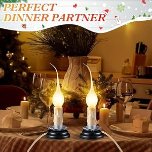 Enhon 2 Pack 3 in Rustic Country Candle Light with Replacement LED Light Bulbs, UL Certification Electric Christmas Window Candles Light with On/Off Switch, 0.6W C7 Candlestick Lamp, 5Ft Cord Enhon 2 Pack 3 in Rustic Country Candle Light with Replacement LED Light Bulbs UL Certification Electric Christmas Window Candles Light with OnOff Switch 06W C7 Candlestick Lamp 5Ft Cord