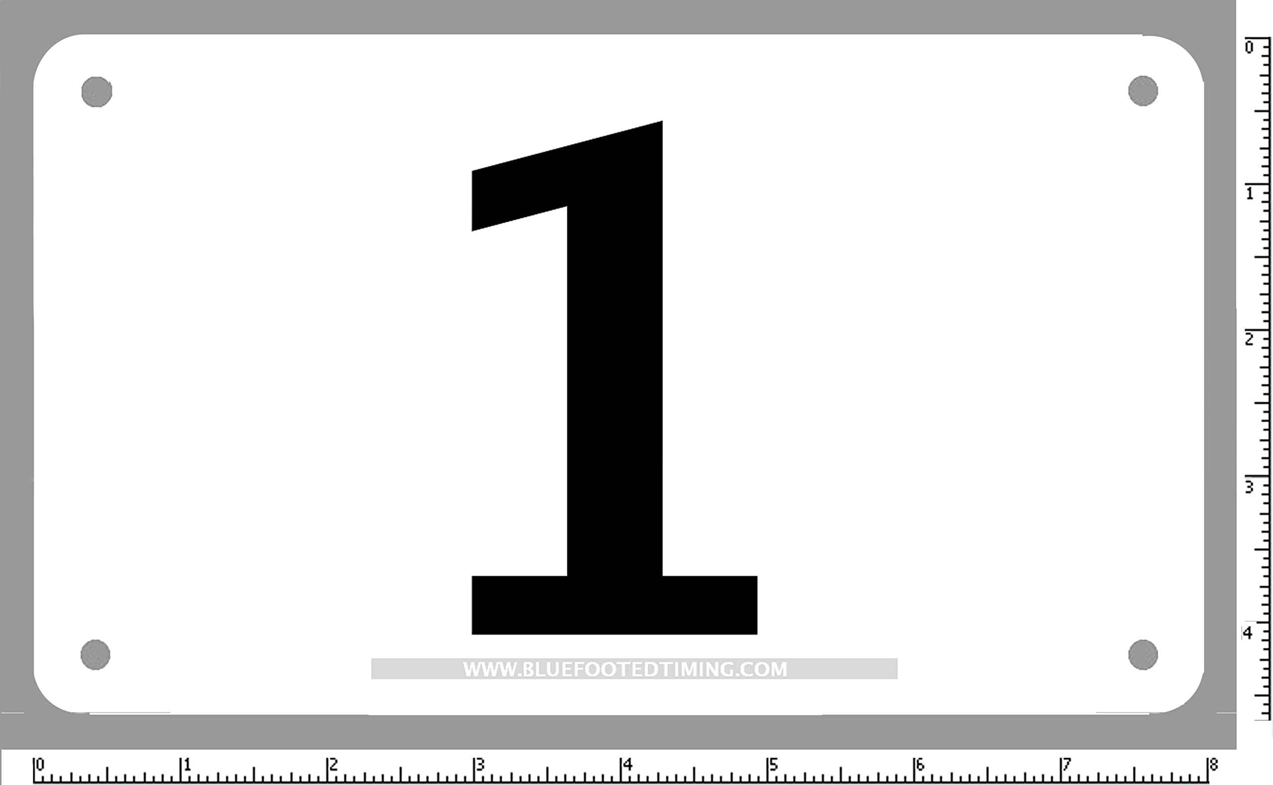 BlueFootedTiming Basic Economy tyvek Race bib Competitor Numbers - Set of 100, tyvek Tear Proof and Water Proof - Hole in Each Corner 7x4. Numerals are 2 3/4" high. (1-100)