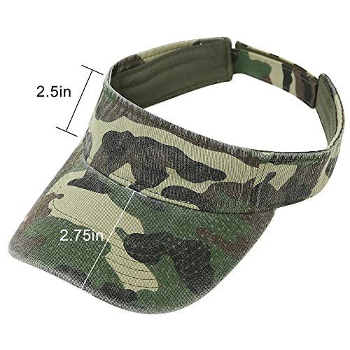 Doannotium Sport Sun Visor Hats Cotton Ball Caps Empty Top Baseball Sun Cap For Men Women (Camo) #TOP3