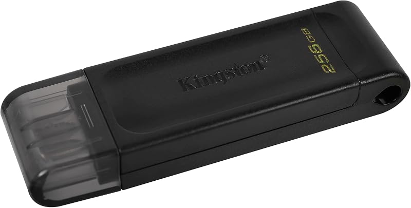 Unidad flash USB-C DataTraveler 70 de 256 GB | USB 3.2 generación 1 | DT70/256GB, negro