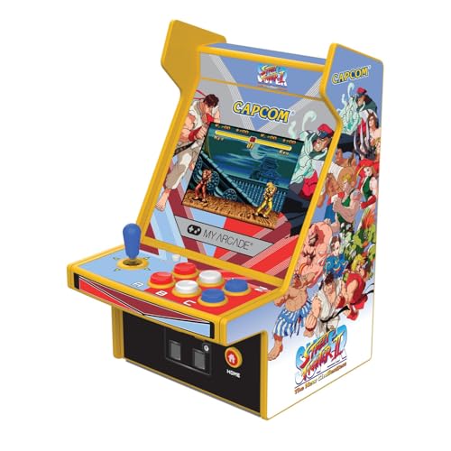 My Arcade Super Street Fighter II Micro Player Pro: 2 Games in 1, 6.75" Mini Arcade Machine, Fully playable Video Game Collectible