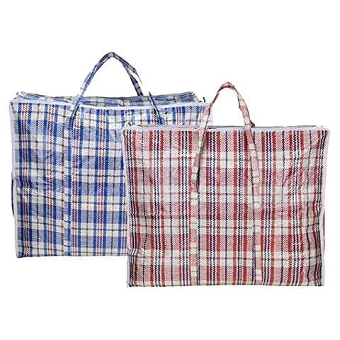 FGXY 2 x Laundry Bags, EXTRA LARGE Strong and Durable Laundry Bags, Storage Bag Waterproof with Zips, Plastic Box Shape Clothes Bag for Travel Packing Shopping Moving & Storage, 80cm x 60cm Cover