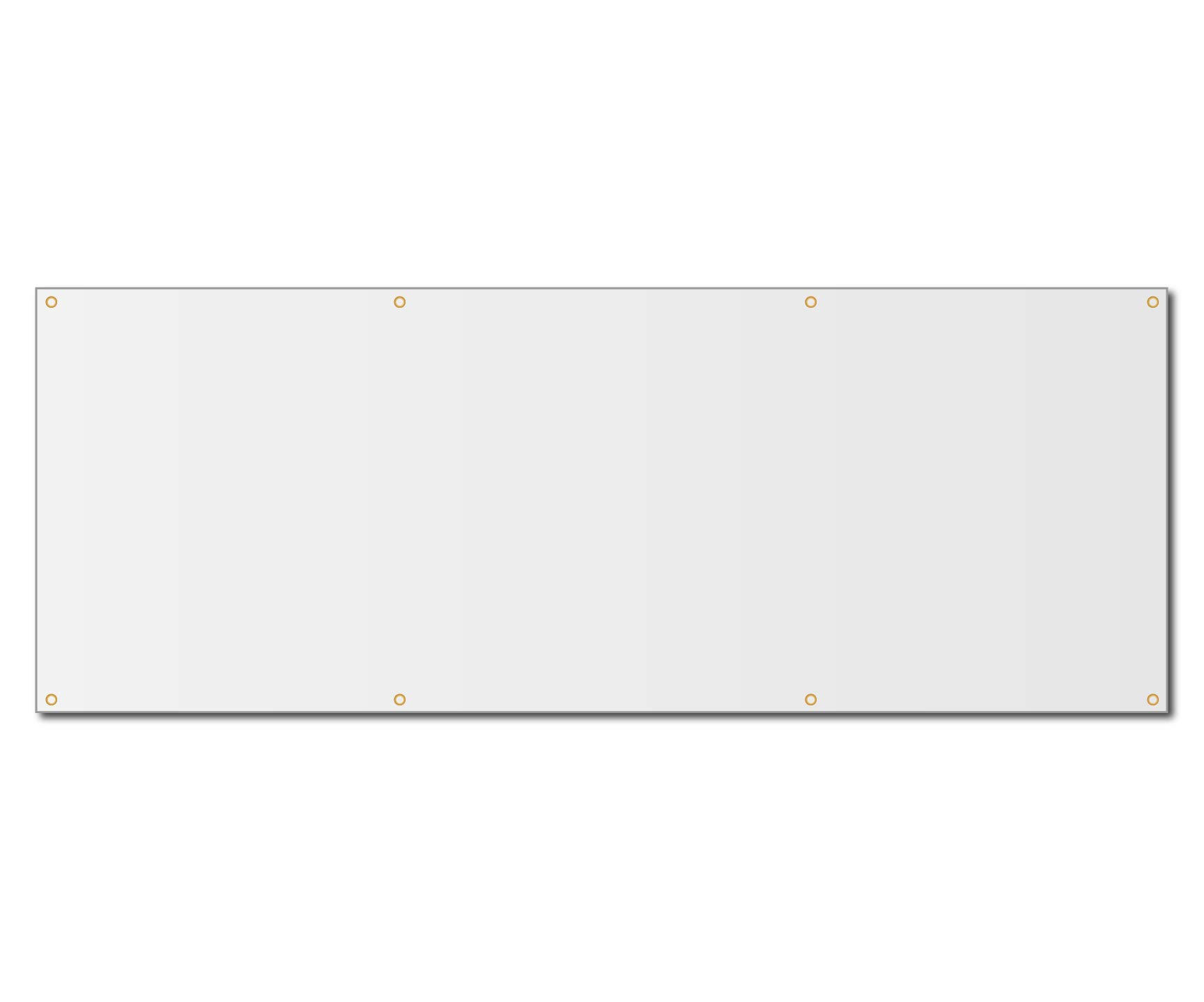 Milweb1 - Blank White Vinyl Banner Sign with Grommets (3'x10')