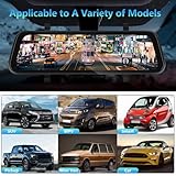 Hodozzy Mirror Dashcam Carplay Wireless Android Car Bluetooth 9.66 Inch IPS Touchscreen Front Camera Rear View Camera Waterproof Night Vision WDR Car Camera Rear View Mirror Parking Monitor 32G TF - Image 8