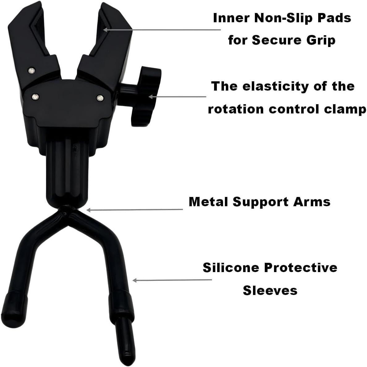 Clip-on Violin Hanger for Microphone Stand,Sheet Music Stand and Desktop,Metal Viola Hanger Hook image 3