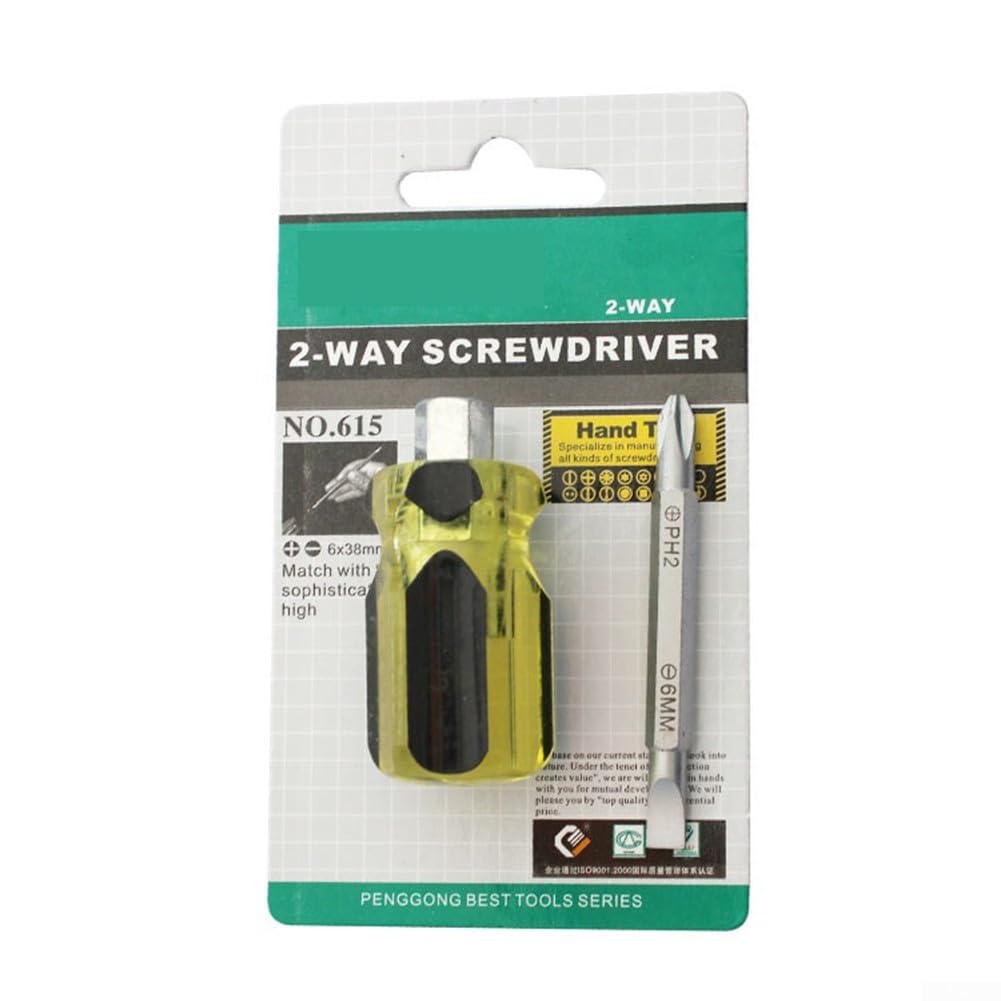 Tournevis ergonomique antidérapant avec double tête, PH2 et SL6 pour des tâches d'entretien et de réparation efficaces à la maison