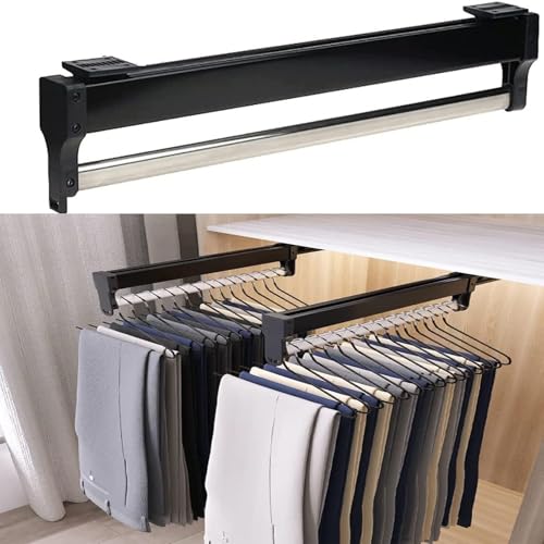 Tringle à vêtements extensible en acier pour armoire et dressing moderne