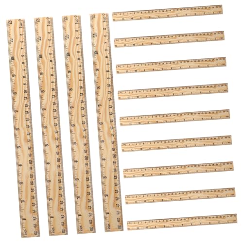 ULDIGI 26 piezas Regla de Bambú para Costura y Manualidades Regla de Madera para Sastrería y Medición Precisa