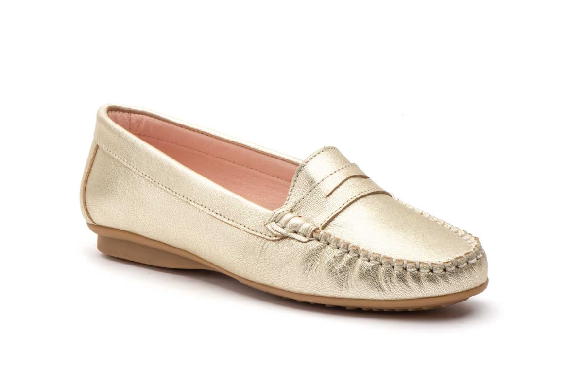 Mocasines de Piel Suaves para Mujer, Suela de Goma, Flexible, Antideslizante.
