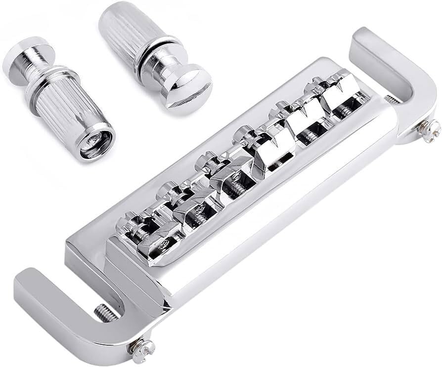 Generic Badass Style Intonatable Adjustable Wraparound Combination Guitar Bridge Chrome