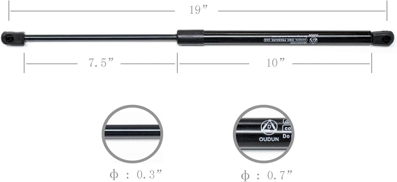 1 Pair Hood Bonnet Lift Supports Front Side Gas Charged Shock Struts Spring Rod Arms Black Steel 2-pc for Dodge Ram 1500 2002-2008|Dodge Ram 2500/3500 2003-2009 OD6110001
