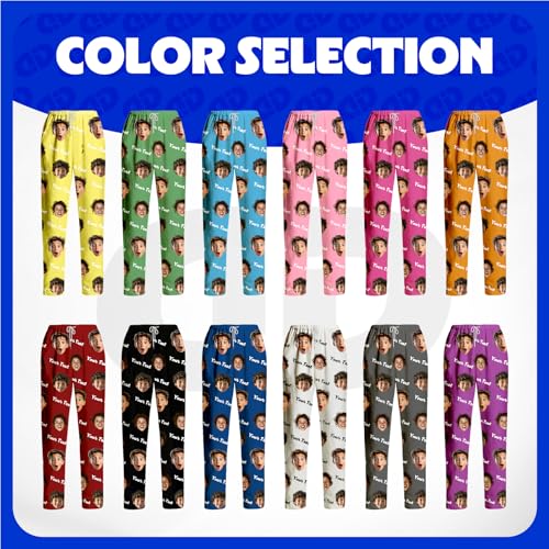 Custom Pajamas Pants with Photo Text, Personalized Pajamas Pants with Face, Funny Custom Gifts for Men Women2