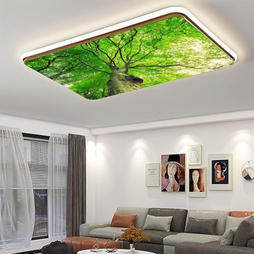 Image of Fluorescent Light Cover for Classroom - 2 Pcs Spring Trees Magnetic Fluorescent Light Covers, Ceiling Light Covers Shade Panel Coverings for Office Classroom Home Drop Ceiling, 4 x 2 Feet
