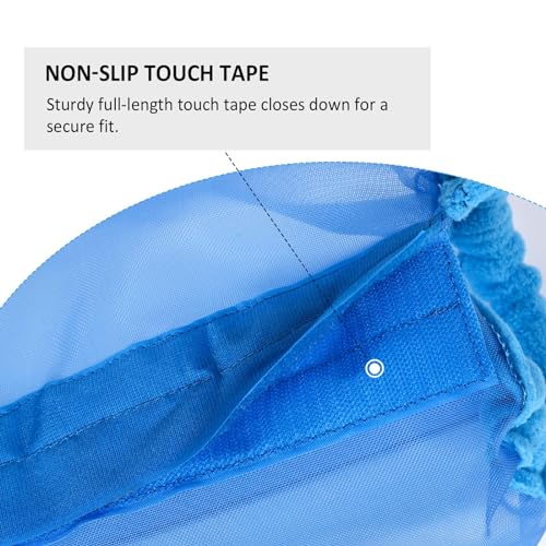 Image of Universal Size Horse Leggings Fine Mesh Greatly Reduce Stomping Breathable Horse Boots Leg Wraps (Set of 4) Blue