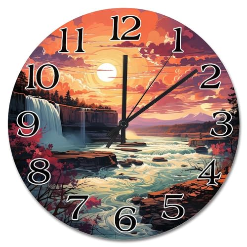 Horloge murale grand format 38 cm à piles décoration ferme salon - 2