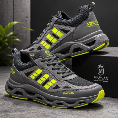 Image of Men Lightweight Running Gym Walking Sneakers for Men with Anti Slip Rubber Sole | Stylish & Comfortable | Ideal for Daily Use, Casual Outings, Parties, Travel & Gifts
