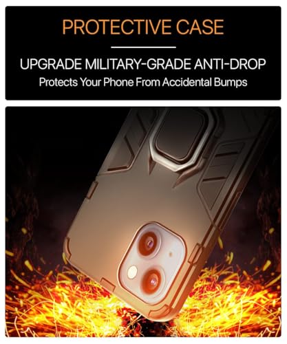 Image of AIBEX Armor Back Cover Compatible for Apple iPhone 13| Rugged Shockproof Case with Ring Holder & Kickstand | Military-Grade Protection | Magnetic Car Mount Compatible
