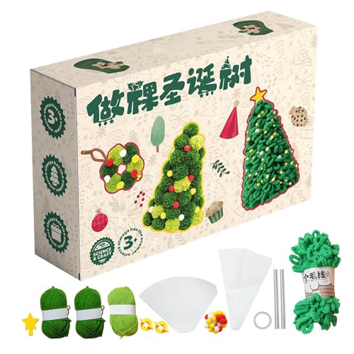 Arbre de Noël jouet en laine DIY pour occuper intelligemment les enfants