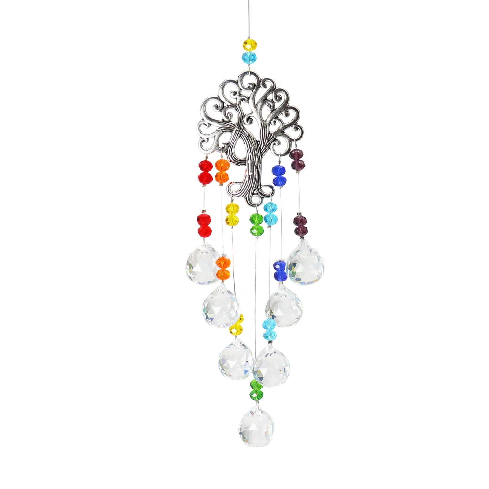 Sparkling Rainbow Sun Catcher Crystal Hanging Ornament Delightful Decor Pendant Fit for Car Window House Christmas Party Rainbow Heart Window Decoration Crystal Wind Garden Partys Decor