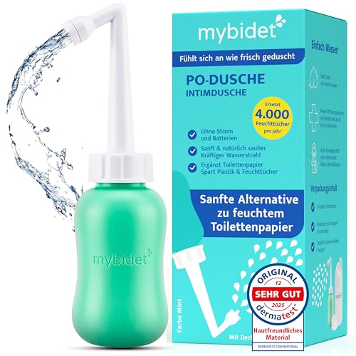 MyBidet Po Dusche Intimdusche – spart 4000 Feuchttücher | 0% Chemie 100% Wasser, Für zu Hause & mobiles bidet und reise bidet für unterwegs, mobile Dusche