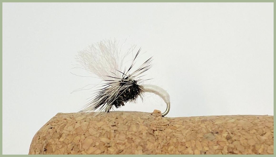 BARBLESS Dry flies, 6 x White Klinkhammers, Emergers, Size Choice Trout Flies (All Mixed) (14)