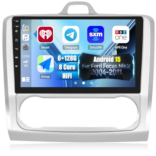 CAMECHO 6+128G Android 15 Navi 8-Kern Autoradio für Ford Focus Mk2 2004-2011, 9 Zoll HiFi Bluetooth Radio mit Wireless Carplay GPS WiFi Android Auto FM RDS Mirror Link +Canbus Rückfahrkamera CAMECHO 6+128G Android 15 Navi 8-Kern Autoradio für Ford Focus Mk2 2004-2011, 9 Zoll HiFi Bluetooth Radio mit Wireless Carplay GPS WiFi Android Auto FM RDS Mirror Link +Canbus Rückfahrkamera