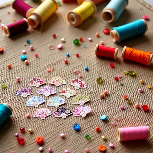 Image of ZhangyiHot 4 Pcs Random Color Fan Needle Minder, Pin Holder for Cross Stitch, Needlework and Embroidery Accessories(ZS645)