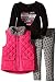 Calvin Klein Little Girls' Pink Quilted Vest with Tee and Pants