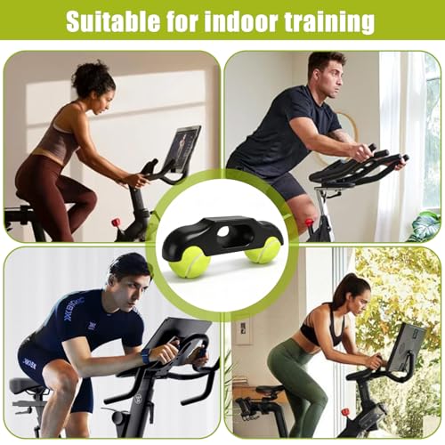 Jinfanshurich 4 Stück Rocker Plate Feet, Cycling Snap Rocker Feet Adapter Indoor, Tragbarer Wippplatten-Fahrradtrainer, Tennisballfüße mit 8 Tennisbällen für Wahoo Kickr Core 2 Rollentrainer (A)