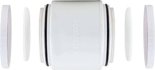 Miniatura 7 de AQUABLISS Cartucho de repuesto de filtro de ducha revitalizante HD, 2 x vitamina C + mineral para cabello sedoso, piel brillante, uñas fuertes