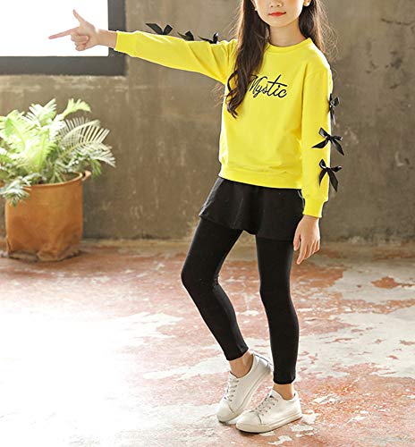 Image of Urtrend Little Girls' Kids 2 Pieces Long Sleeve Top Pants Leggings Clothes Set Outfits