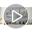 DZRWUBHS Large Canvas Wall Art For Living Room Wall Decor For Bedroom Bathroom Office Decor Mountain Abstract Paintings Landscape Prints Artwork Modern Framed Home Decorations Ready to Hang 3 Piece