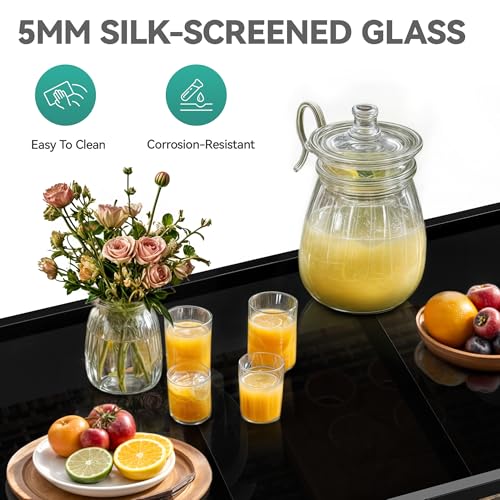 YITAHOME-Large-Outdoor-Kitchen-Wicker-Island-Rolling-Cart-Bar-Table-Wheels-and-Black-Glass-Table-Top-for-Patio-Poolside-and-Backyard-Dark-Brown YITAHOME Large Outdoor Kitchen Wicker Island Rolling Cart Bar Table Wheels and Black Glass Table Top for Patio Poolside and Backyard Dark Brown