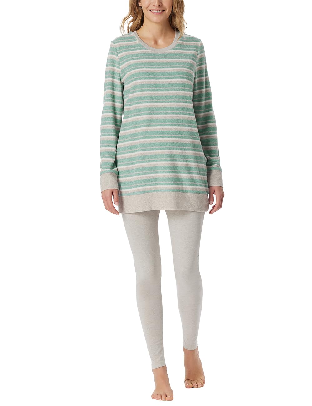 Schiesser Women's Long Terry Cloth Pyjamas Warm Cosy Feel Good - Nightwear