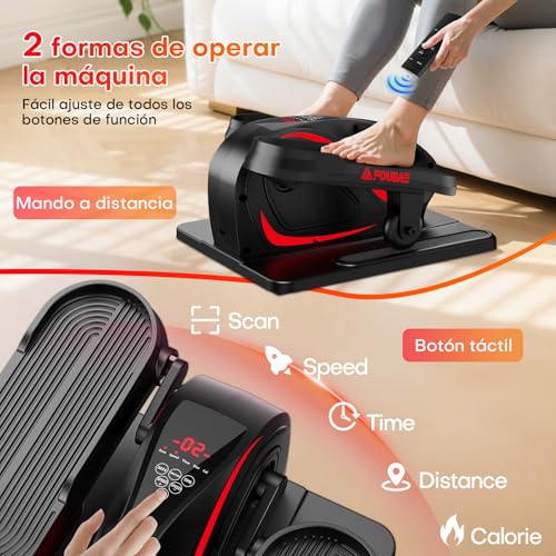 Variante de FOUSAE pedal bici estatica 2 en 1 mini con 15 velocidades y mando