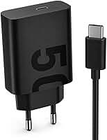 Carregador Turbo 50W USB C Power Delivery Carregamento Rápido Fonte com Cabo Tipo C Bivolt para Celular Tablet Notebook Alta Potência Portátil Seguro Carregador USB C Rápido Super Premium
