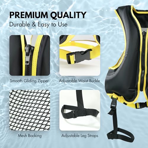 2 Inflatable Snorkel Vests with Phone Cases