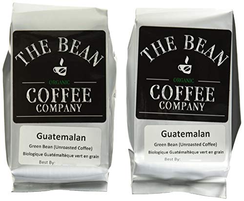 The Bean Organic Coffee Company Unroasted Green Coffee Beans, Guatemalan, 16-Ounce Bags (Pack of 2)