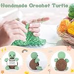 Mini Funny Turtle Mothers Day Mom Gifts from Daughter Son, New Bonus Step Mom Mama Mother in Law Gifts Ideas, I Love You Small Cute Stuff Things, Handmade Emotional Positive Crochet Turtle - Image 3
