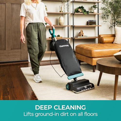 Kenmore Commercial Grade Vacuum Cleaner 14L Capacity Bagged Upright Vac | LED Headlight and 2-Speed Setting Powerful Suction for Pets, Carpets & Hard Floor, BU1001 - image 2