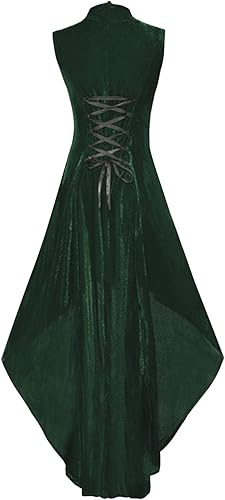 Miniatura 2 de Yooshoverk Vestidos góticos Punk Mujer Vestido Halloween tirantes y hombros descubiertos victoriano Medio Disfraz Medieval