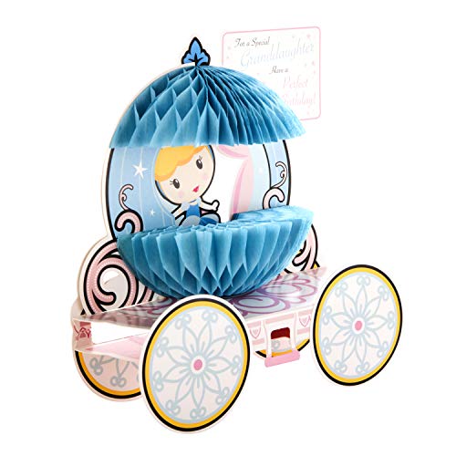 Hallmark - Tarjeta de felicitación de cumpleaños para nieta con diseño de princesa Disney