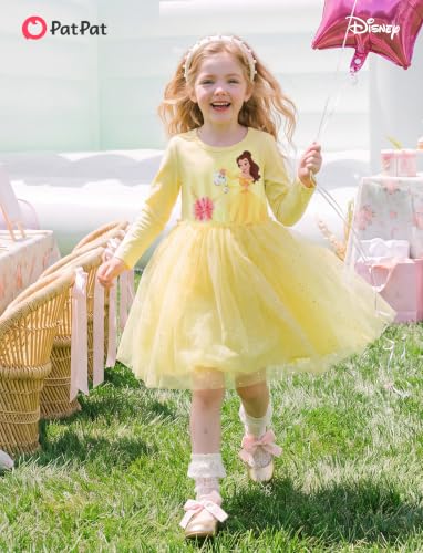 Image of Disney Girls' Tulle Tutu Dress Birthday Party Outfit Toddler to Big Kid
