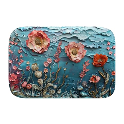 Tapis de bain mousse à mémoire de forme lavable en machine 80x50